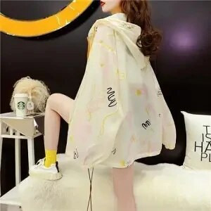 Modni print Ice Silk Odjeća za zaštitu od sunca Ženska ljetna jakna s kapuljačom dugih rukava Šal Anti-UV Divlji prozračni kaput H2250