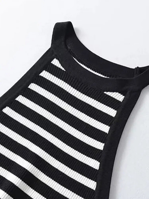 Καλοκαιρινό TRAF Νέο κομψό ριγέ αμάνικο μπλουζάκι μπλουζάκι με λουράκι Γυναικείο απλό σέξι αθλητικό γιλέκο Γυναικείο πουκάμισο Y2k Tank Mujer