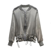 Ženske Jakne od organze Ljetne majice Krema za sunčanje Tanki kaput Kardigan protiv opeklina Proljetna odjeća Ženska košulja od šifona dugih rukava