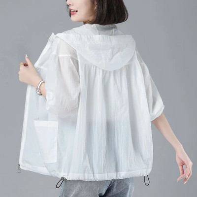 Nova ljetna ženska jakna 2023. Tanak kaput Bomber jakna dugih rukava Ležerna odjeća za zaštitu od sunca Ženska gornja odjeća vjetrovka