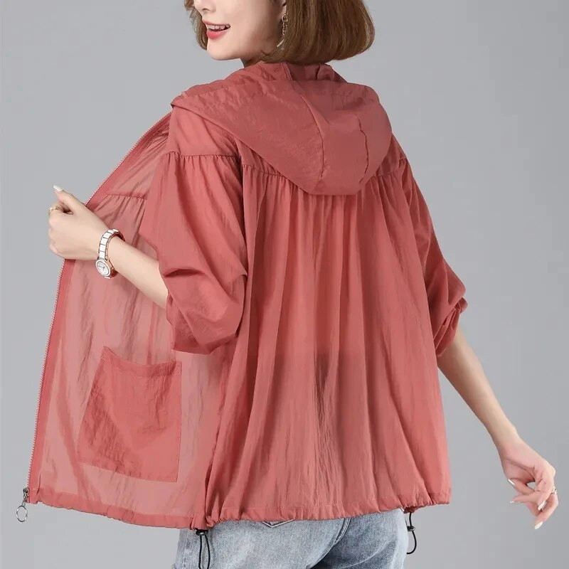 Nova ljetna ženska jakna 2023. Tanak kaput Bomber jakna dugih rukava Ležerna odjeća za zaštitu od sunca Ženska gornja odjeća vjetrovka