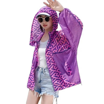 2023 Summer New Hooded Sun Protection Clothing Women Thin Coat Tops Female Loose Breathable UV Protection Casual Women Jackets