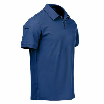 Мъжка тениска Лятна класическа памучна тениска с къс ръкав Мъжки ежедневни едноцветни тениски Горнища Мъжки бизнес голф тениски Топове Camisa