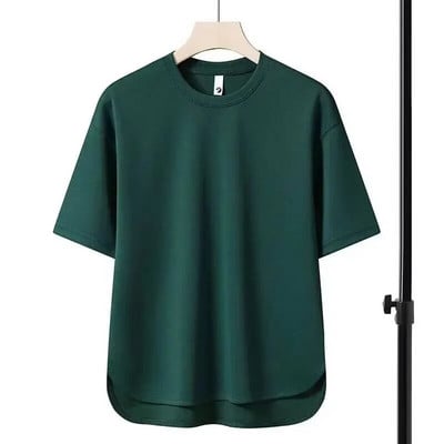 Ljetna muška majica kratkih rukava Jednostavna ležerna majica s do pola rukava čiste boje s okruglim izrezom Svestrana trendi majica kratkih rukava