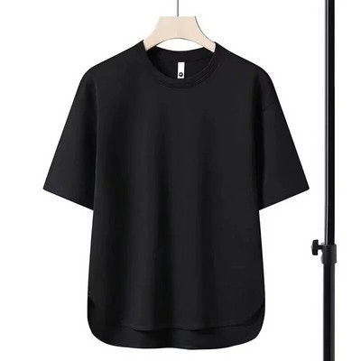 Ljetna muška majica kratkih rukava Jednostavna ležerna majica s do pola rukava čiste boje s okruglim izrezom Svestrana trendi majica kratkih rukava