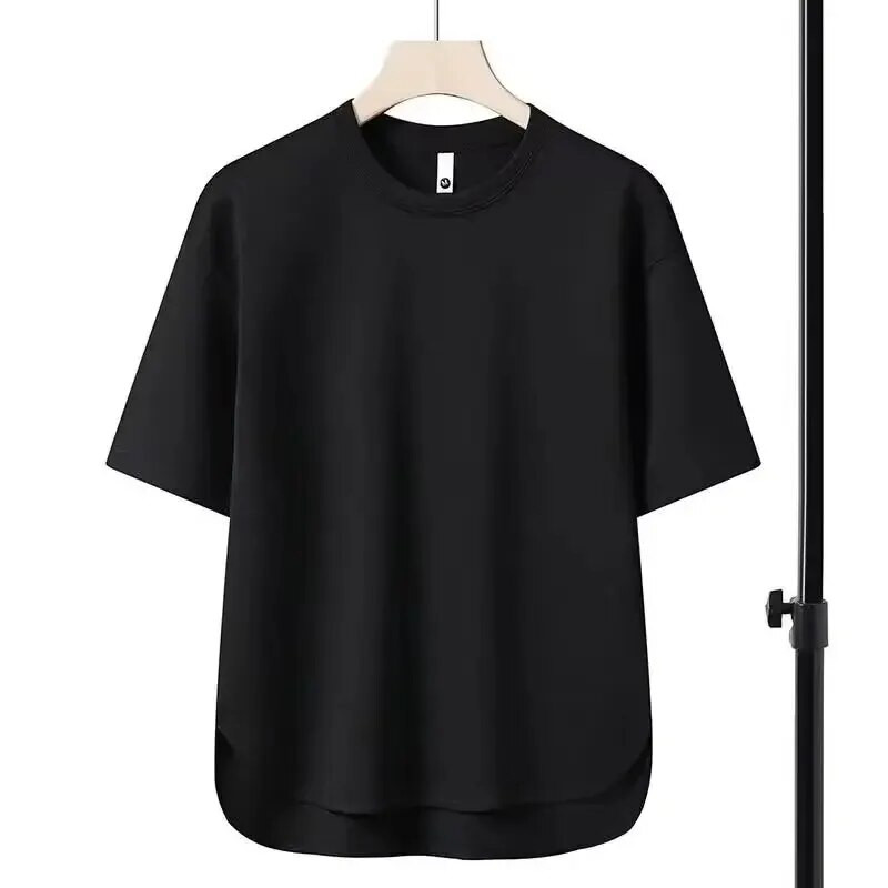 Ljetna muška majica kratkih rukava Jednostavna ležerna majica s do pola rukava čiste boje s okruglim izrezom Svestrana trendi majica kratkih rukava