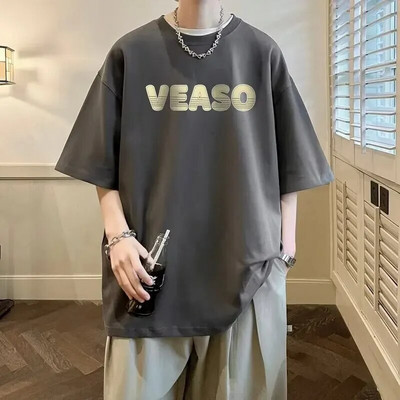 Vasaros vyriški, moteriški, madingi marškinėliai su trumpomis rankovėmis, madingi marškinėliai su raštu raštu, Harajuku stiliaus studentų viršūnė