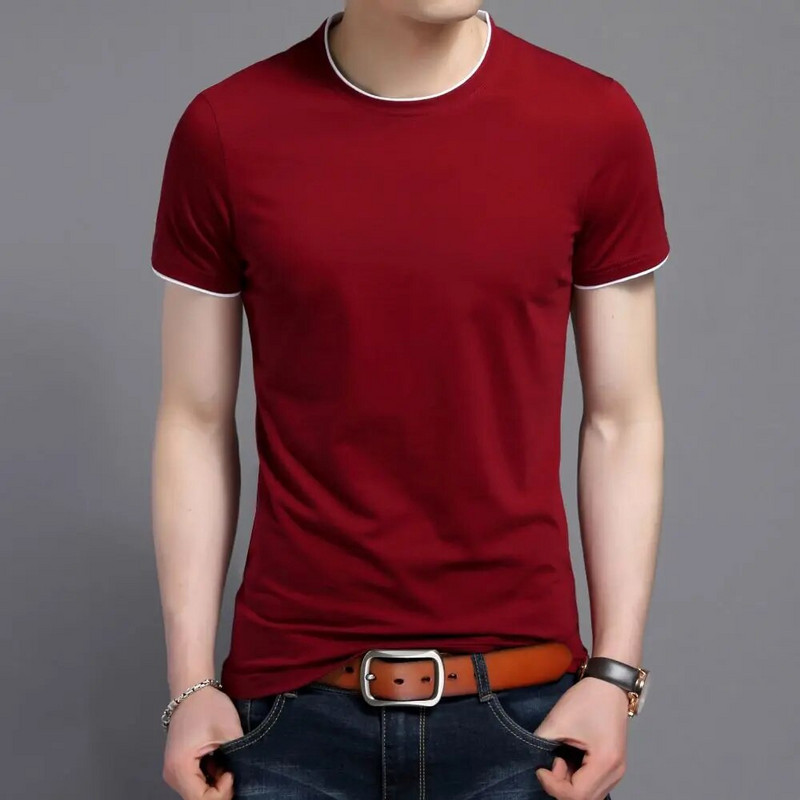 COODRONY prekės ženklo vienspalviai medvilniniai marškinėliai Vyriški Vasariniai Nauji Klasikiniai marškinėliai trumpomis rankovėmis Kasdieniai kvėpuojantys paprasto stiliaus viršūnės W5511