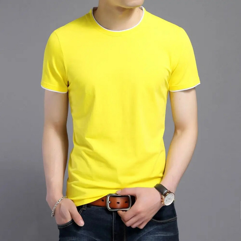 COODRONY prekės ženklo vienspalviai medvilniniai marškinėliai Vyriški Vasariniai Nauji Klasikiniai marškinėliai trumpomis rankovėmis Kasdieniai kvėpuojantys paprasto stiliaus viršūnės W5511