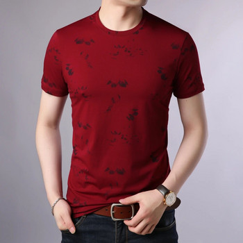 Μόδα μπλουζάκι από βαμβακερό μπλουζάκι COODRONY με στάμπα με στρογγυλή λαιμόκοψη Ανδρικά ρούχα Καλοκαιρινά καινούργια κοντομάνικα μπλουζάκια με trendy μπλουζάκια W5501