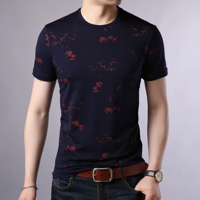 COODRONY zīmola kokvilnas t-krekls ar modes apdruku ar apaļkaklu Vīriešu apģērbi Vasaras jauni t-krekli ar īsām piedurknēm Trend Casual Tops W5501