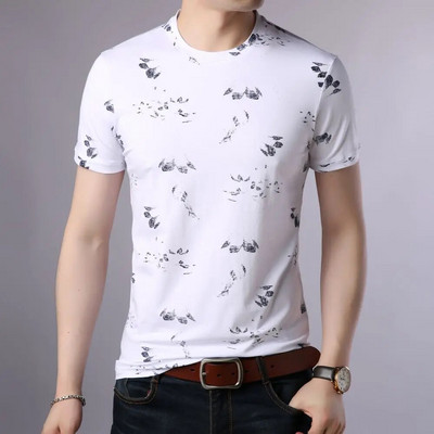 COODRONY prekės ženklo medvilniniai marškinėliai Madingi spausdinti apvalia kaklelio vyriški drabužiai Vasariniai nauji trumpomis rankovėmis marškinėliai Trend laisvalaikio viršūnės W5501