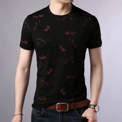 COODRONY prekės ženklo medvilniniai marškinėliai Madingi spausdinti apvalia kaklelio vyriški drabužiai Vasariniai nauji trumpomis rankovėmis marškinėliai Trend laisvalaikio viršūnės W5501