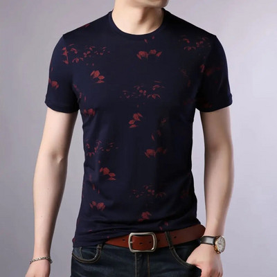 COODRONY prekės ženklo medvilniniai marškinėliai Madingi spausdinti apvalia kaklelio vyriški drabužiai Vasariniai nauji trumpomis rankovėmis marškinėliai Trend laisvalaikio viršūnės W5501