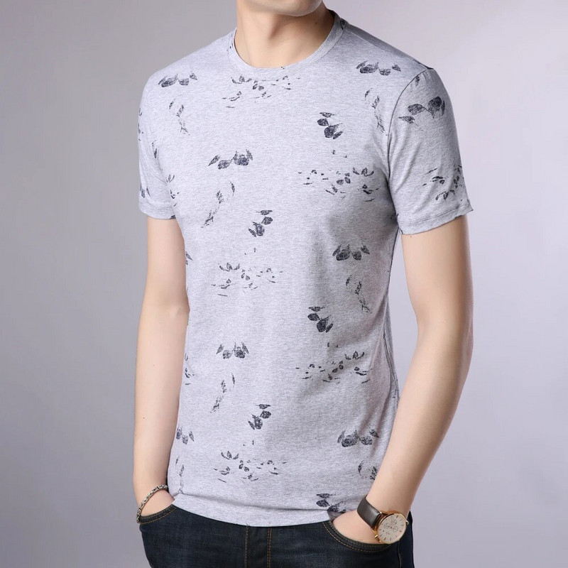 COODRONY prekės ženklo medvilniniai marškinėliai Madingi spausdinti apvalia kaklelio vyriški drabužiai Vasariniai nauji trumpomis rankovėmis marškinėliai Trend laisvalaikio viršūnės W5501