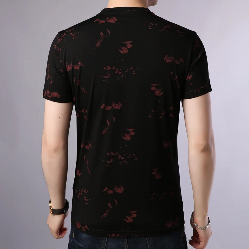 COODRONY prekės ženklo medvilniniai marškinėliai Madingi spausdinti apvalia kaklelio vyriški drabužiai Vasariniai nauji trumpomis rankovėmis marškinėliai Trend laisvalaikio viršūnės W5501