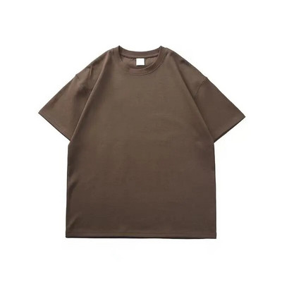 220 Gsm 100% pamuk Jednobojna majica Ljetna modna muška majica kratkih rukava Klasična majica kratkih rukava Muška hip hop prevelika majica Muška majica
