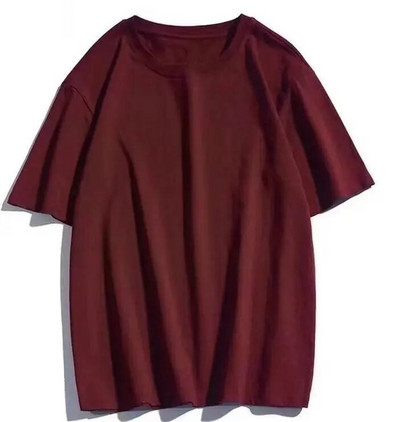 220 Gsm 100% pamuk Jednobojna majica Ljetna modna muška majica kratkih rukava Klasična majica kratkih rukava Muška hip hop prevelika majica Muška majica