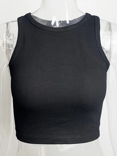 2023-as divat, új női szexi pamut, mellszobor, többszínű, ujjatlan, vágott blusas mellény, páncélszekrény