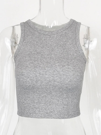 2023-as divat, új női szexi pamut, mellszobor, többszínű, ujjatlan, vágott blusas mellény, páncélszekrény