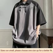 2023 m. vasaros vyriški polo marškinėliai, spalvoti, platūs, laisvalaikio madingi studentų marškinėliai trumpomis rankovėmis, madingi apvalūs taškeliai