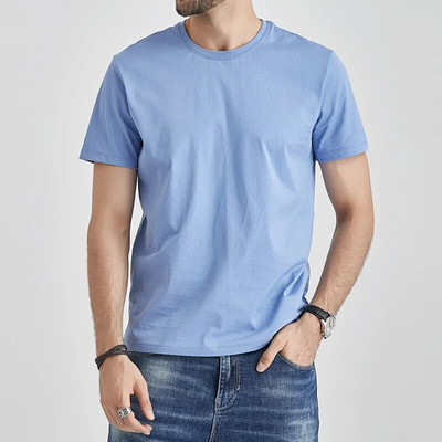 Vasaras T-krekli Vīriešu Vīriešu Tkrekli Pamata ātri žūstoša kokvilnas vienkrāsains īss T-krekls Sieviešu Top T-krekli Sieviešu purpursarkana Khaki mājas kleita Meitene