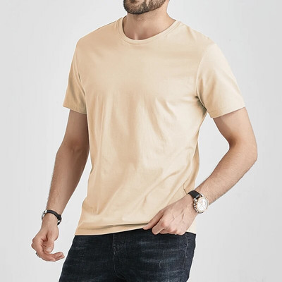 Vasaras T-krekli Vīriešu Vīriešu Tkrekli Pamata ātri žūstoša kokvilnas vienkrāsains īss T-krekls Sieviešu Top T-krekli Sieviešu purpursarkana Khaki mājas kleita Meitene