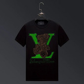 2023 Bear Rhinestones Cartoon T-shirts Muška modna ulična odjeća Visokokvalitetne uske majice kratkih rukava s O izrezom Muške velike veličine 6XL