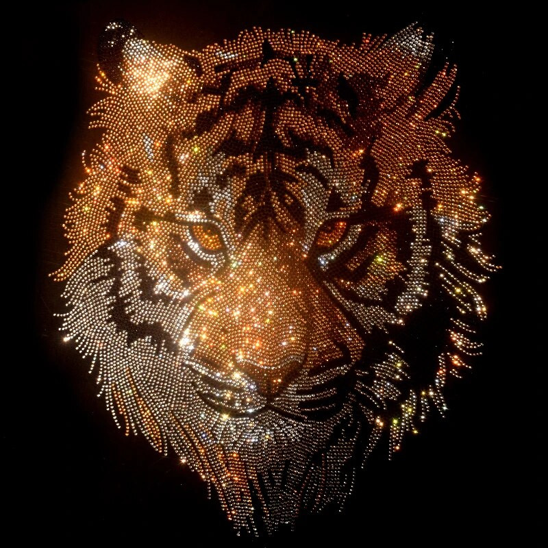 Vysokokvalitné letné ležérne pánske tričko s krátkym rukávom, lesklé bavlnené tričko s vzorom tigra a Rýnom