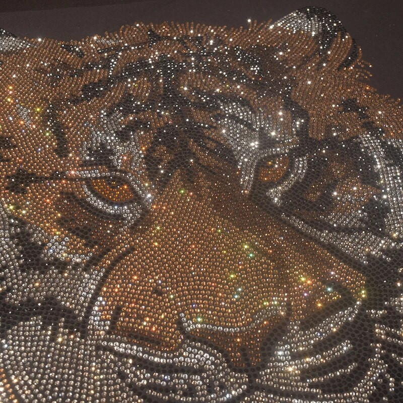 Vysokokvalitné letné ležérne pánske tričko s krátkym rukávom, lesklé bavlnené tričko s vzorom tigra a Rýnom