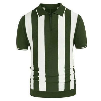 Férfi nyári rövid ujjú pólóingek Kötött Üzleti Hivatalos Férfi Nyári Luxus Stílusú Ruhák Vékony pamut ingek Férfi