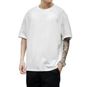 Ljetna modna muška majica kratkih rukava, ležerna jednobojna klasična osnovna majica kratkih rukava, muška, ženska, 100% pamuk, široka hip-hop majica 5XL