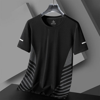 Бързосъхнеща спортна тениска за бягане Мъжка тениска за 2024 г. Тениска с къси ръкави Летни ежедневни големи размери 5XL Горни тениски GYM Tshirt Дрехи