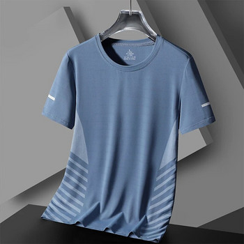 Бързосъхнеща спортна тениска за бягане Мъжка тениска за 2024 г. Тениска с къси ръкави Летни ежедневни големи размери 5XL Горни тениски GYM Tshirt Дрехи