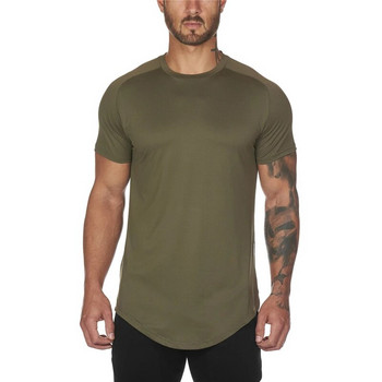 Διχτυωτό μπλουζάκι Στενό γυμναστήριο Ανδρικά καλοκαιρινά μπλουζάκια μπλουζάκια Homme Solid Quick Dry Bodybuilding Fitness Tshirt