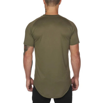 Διχτυωτό μπλουζάκι Στενό γυμναστήριο Ανδρικά καλοκαιρινά μπλουζάκια μπλουζάκια Homme Solid Quick Dry Bodybuilding Fitness Tshirt