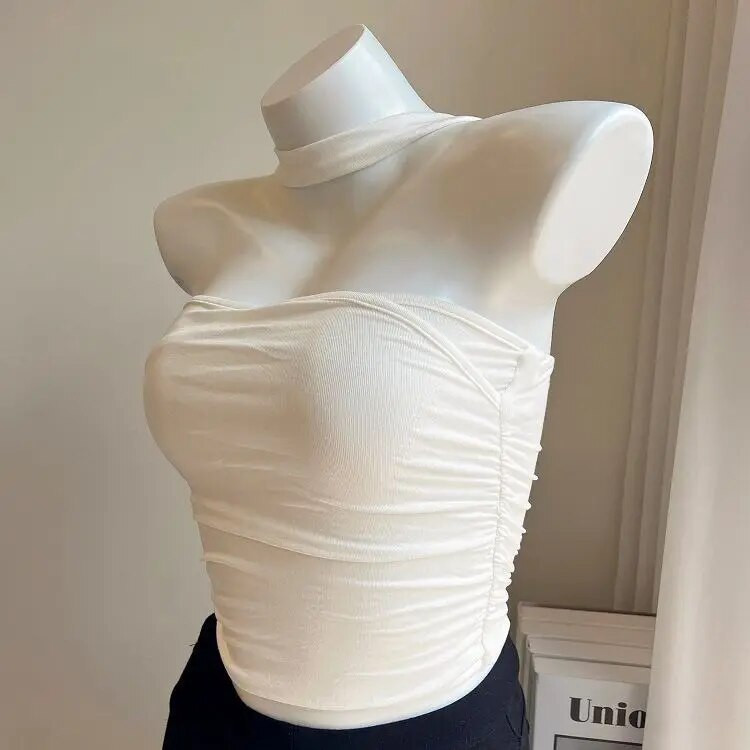 Dvoslojni gornji dio prsluka bez rukava s ovratnikom i tregerima, ženski gornji dio ljeta 2022. Novi čisto slatki i pikantni dizajn koji ide uz sve