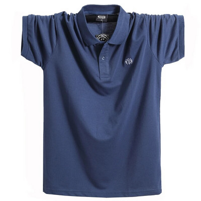 Besplatna dostava Ljetna muška košulja Brand Odjeća Čisti pamuk Poslovna ležerna muška polo majica kratkih rukava Prozračna mekana majica 6xl