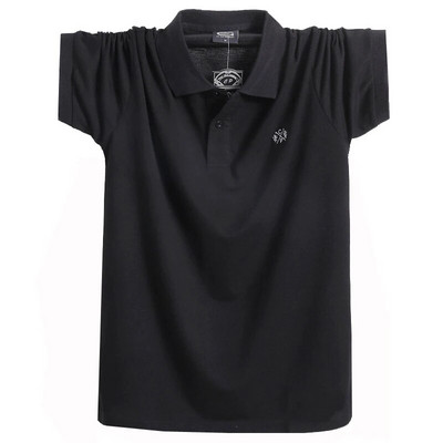 Besplatna dostava Ljetna muška košulja Brand Odjeća Čisti pamuk Poslovna ležerna muška polo majica kratkih rukava Prozračna mekana majica 6xl