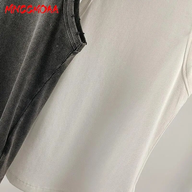 MNCCMOAA visokokvalitetni Ljeto 2024. Vintage Y2k rebrasti prsluk Ženske modne seksi tanke majice bez rukava Ženske majice bez rukava s donjim dijelom