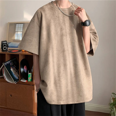 Muška majica kratkih rukava od antilopa Vintage široke majice kratkih rukava Ženske ležerne prevelike majice s O izrezom Retro Harajuku majice majice Novo 2023.