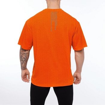 Νέο ανδρικό φαρδύ υπερμεγέθη κοντομάνικο μπλουζάκι Streetwear Hip Hop Fitness T-shirt Καλοκαιρινή μάρκα Gym Clothing Workout Tee