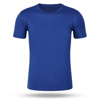 Καλοκαιρινό ανδρικό νέο υψηλής ποιότητας casual γρήγορο στέγνωμα στρογγυλό λαιμό κοντομάνικο αθλητικό μπλουζάκι ανδρικό μπλουζάκι γυμναστικής αναπνέουσες μπλούζες για τρέξιμο