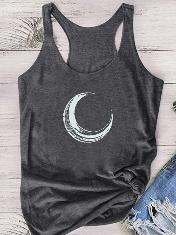 Seeyoushy Moon majica bez rukava Harajuku, nova široka majica kratkih rukava za ljetne praznike Ženski prsluk Ženska majica iz 90-ih 2023 Mujer