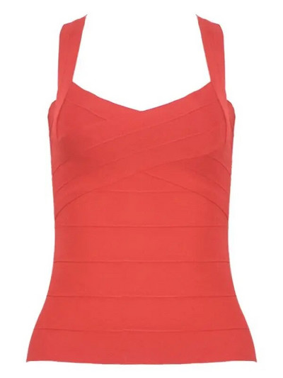 BEAUKEY Seksi HL Bandage Top Ljeto 2023. Ženski bijeli prsluk XL Veleprodaja Crno Crveno Žuti Camis Bodycon Ženske Maxi Tight Camis