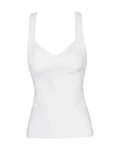 BEAUKEY Seksi HL Bandage Top Ljeto 2023. Ženski bijeli prsluk XL Veleprodaja Crno Crveno Žuti Camis Bodycon Ženske Maxi Tight Camis