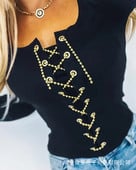 Asimetriški viršutiniai moteriški raišteliai su raišteliais, marškinėliai apvaliu kaklu, ploni marškinėliai Y2k 2023 m. rudens marškinėliai