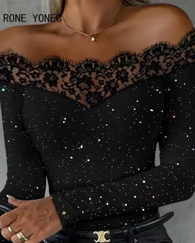 Moteriški pavasariniai marškiniai ir palaidinė su blizgučiais su blakstienomis