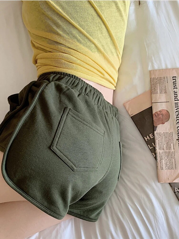 Ψηλόμεση βαμβακερά γυναικεία σορτς γιόγκα Νέα γυναικεία προπόνηση Γυμναστήριο τρέξιμο Αθλητισμός Κοντό Γυναικείο Quick Dry Yoga Αθλητικά σορτς