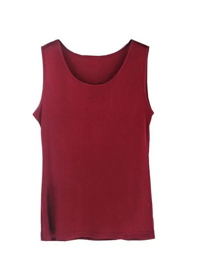 SuyaDream ženske majice bez rukava, pleteni, jednobojni prsluk od prave svile, osnovna majica bez rukava s o izrezom 2022. Ljetne majice